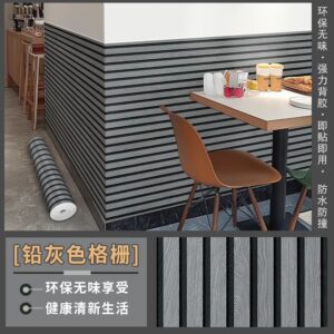 Grey Color Wooden Tile Design Wall Paper